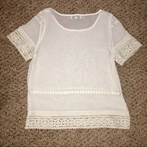 White & Lace Top AUGUST SILK